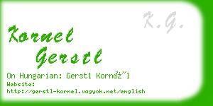 kornel gerstl business card